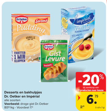 Aanbieding: droge gist Dr. Oetker