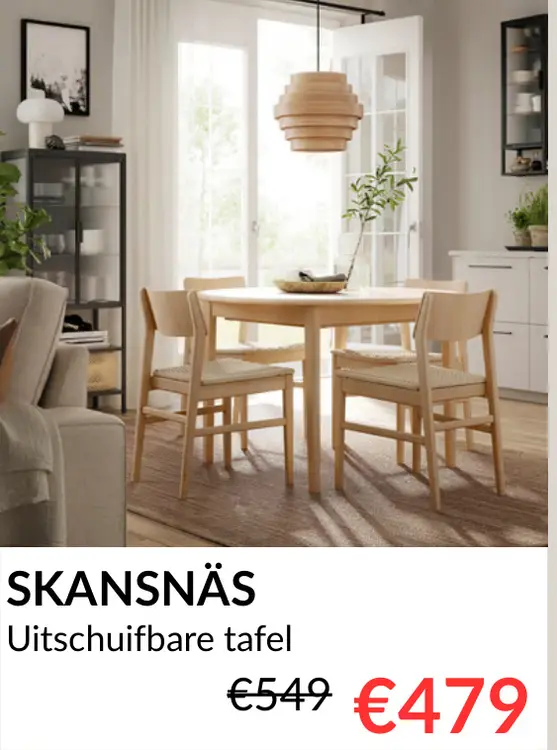 Aanbieding: Skansnäs uitschuifbare tafel
