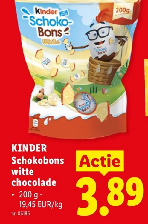 Promotie: Schokobons witte chocolade
