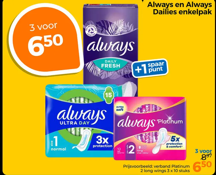 Aanbieding: Always en Always Dailies