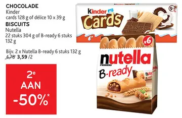 Aanbieding: Kinder chocolade of Nutella biscuits