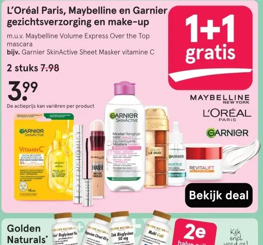 Aanbieding: L'Oréal Paris, Maybelline en Garnier gezichtsverzorging
