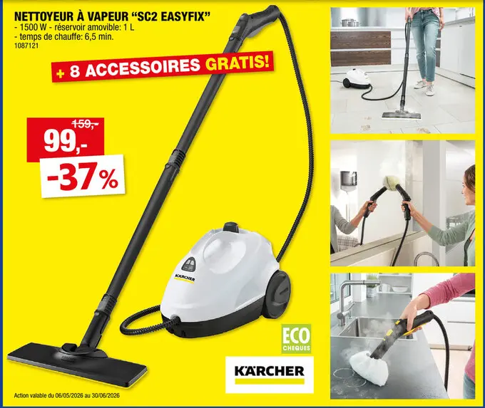 Offre: Kà¤rcher SC2 EasyFix nettoyeur vapeur
