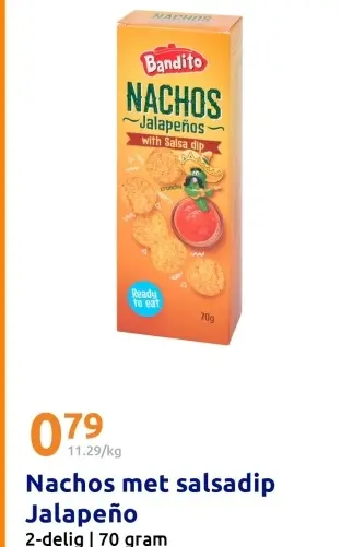 Promotie: Nachos met salsadip Jalapeño