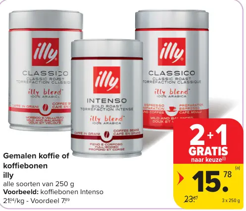 Promotie: Gemalen koffie of koffiebonen