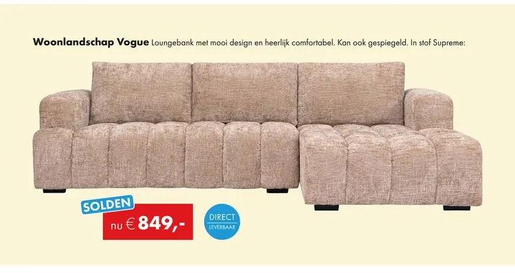 Promotie: Vogue loungebank