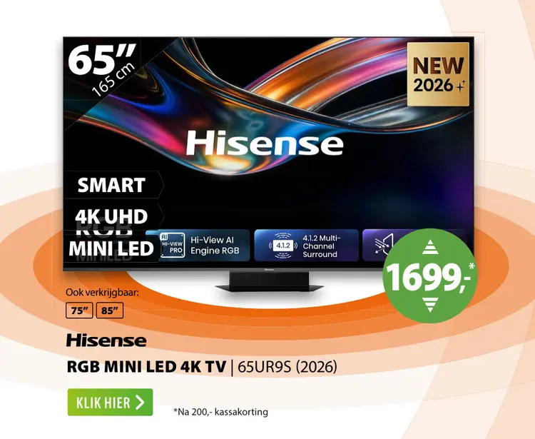 Aanbieding: Rgb mini led 4k tv