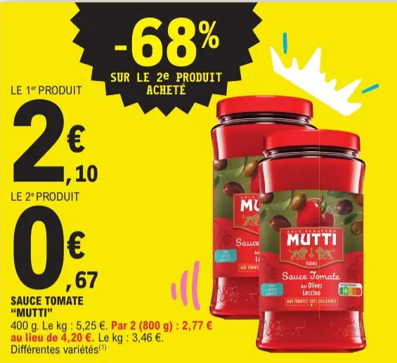 Offre: Sauce tomate
