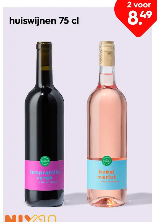 Aanbieding: huiswijnen