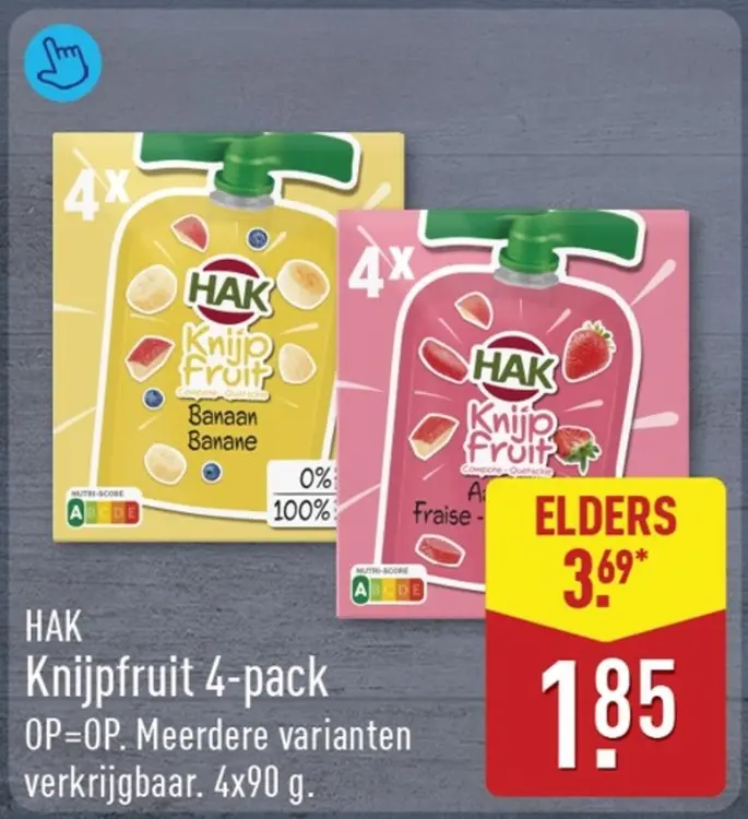 Aanbieding: HAK Knijpfruit 4-pack