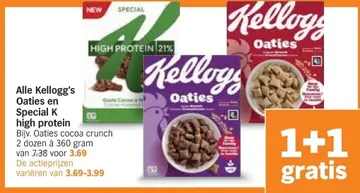 Aanbieding: Alle Kellogg's Oaties en Special K high protein