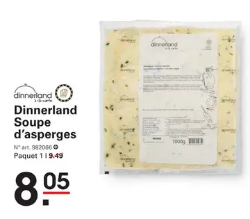 Offre: Dinnerland Soupe d'asperges
