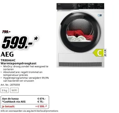 Promotie: Warmtepompdroogkast