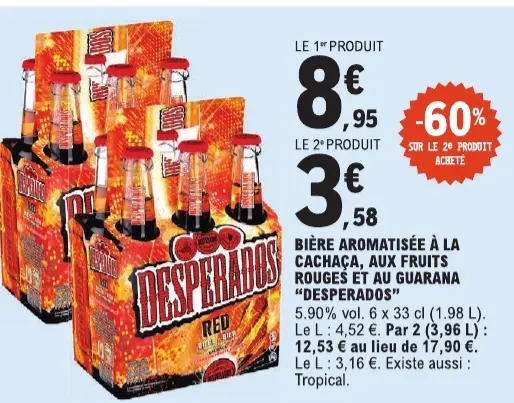Offre: Bière aromatisée à la cachaça, aux fruits rou