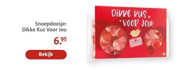 Aanbieding: Snoepdoosje: Dikke Kus Voor Jou