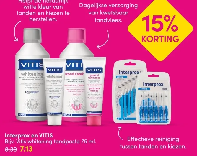 Aanbieding: Vitis whitening tandpasta