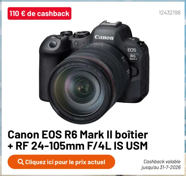 Offre: EOS R6 Mark II boîtier + RF 24-105mm F/4L IS 