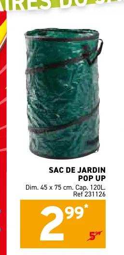 Offre: Sac de jardin pop up