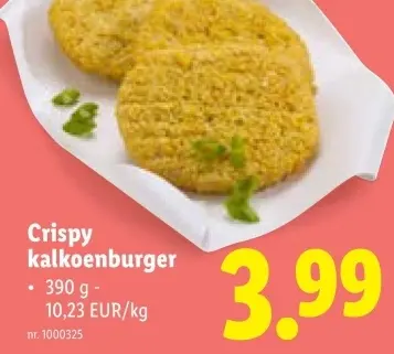 Aanbieding: Crispy kalkoenburger