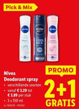 Aanbieding: Nivea Deodorant spray