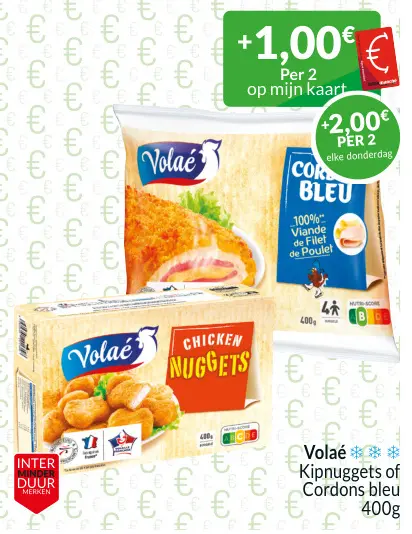 Promotie: Kipnuggets of Cordons bleu