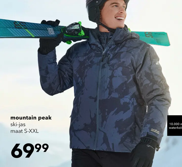 Aanbieding: Mountain Peak heren ski-jas groen 10000 mm waterkolom