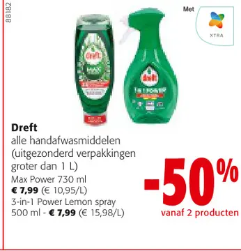 Aanbieding: Dreft alle handafwasmiddelen