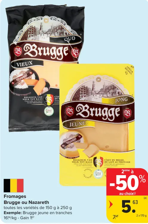 Offre: Fromages Brugge ou Nazareth