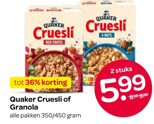 Aanbieding: Cruesli of Granola