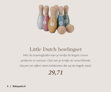 Aanbieding: Little Dutch Houten Bowlingset