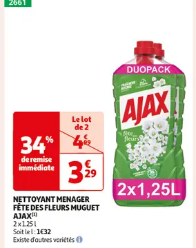 Aanbieding: NETTOYANT MENAGER FÊTE DES FLEURS MUGUET AJAX