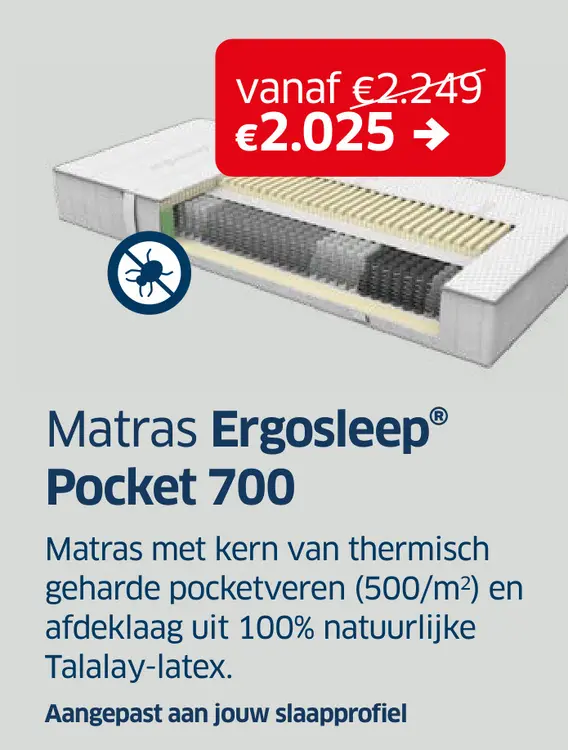 Promotie: Matras Ergosleep® Pocket 700
