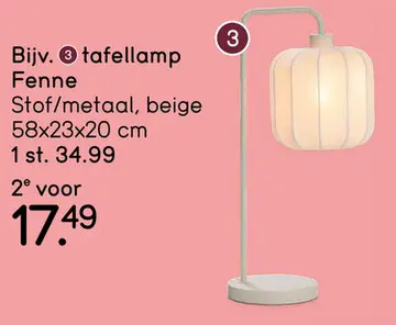 Aanbieding: Bijv. tafellamp Fenne