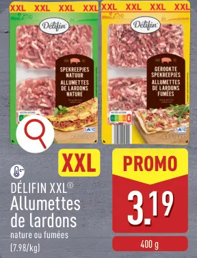 Offre: DÉLIFIN XXL® Allumettes de lardons