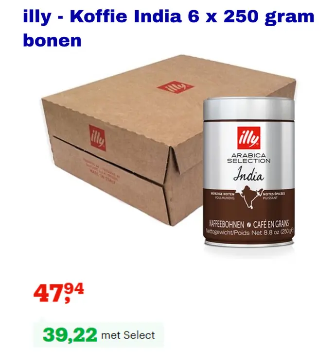 Aanbieding: illy ARABICA SELECTION India