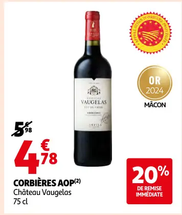 Promotie: CORBIÈRES AOP Château Vaugelas