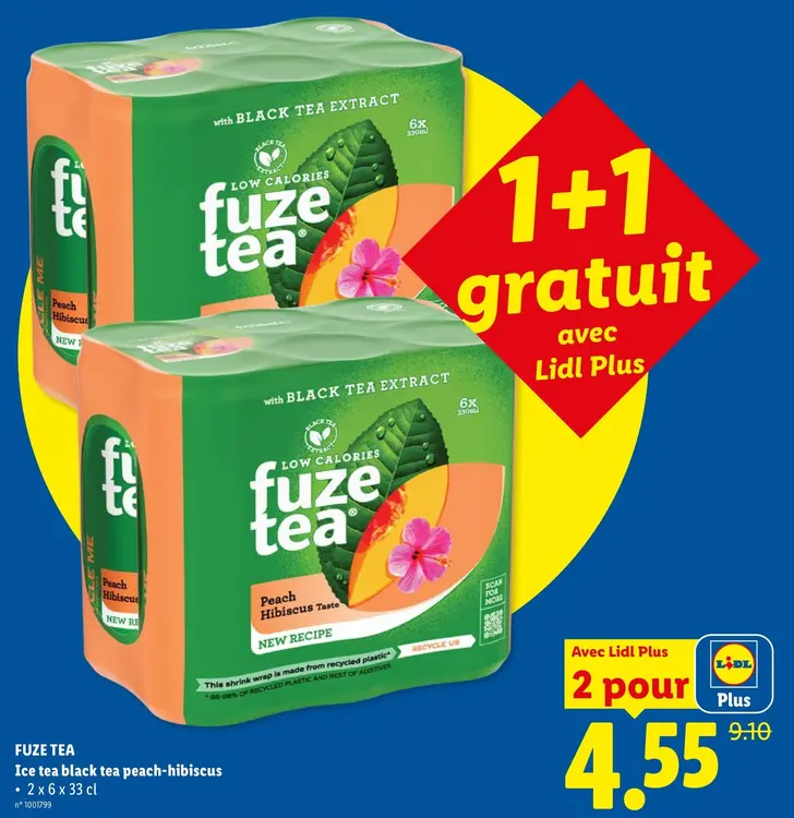 Offre: Ice tea black tea peach-hibiscus