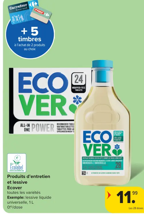 Offre: Produits d'entretien et lessive Ecover