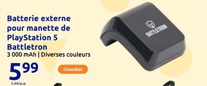 Offre: Batterie externe pour manette de PlayStation 