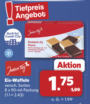 Aanbieding: Eis-Waffeln versch. Sorten