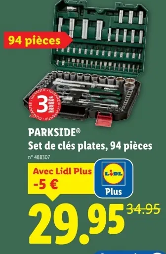 Offre: Set de clés plates