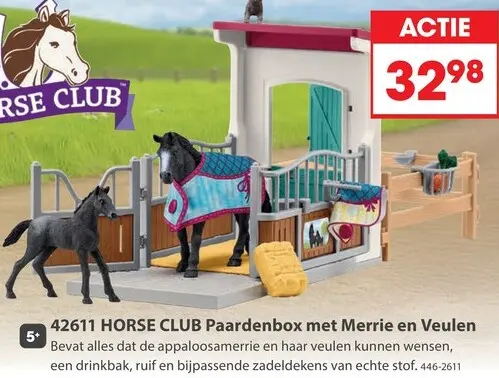Aanbieding: Horse Club Paardenbox met Merrie en Veulen