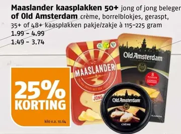 Aanbieding: Maaslander kaasplakken 50+ of Old Amsterdam