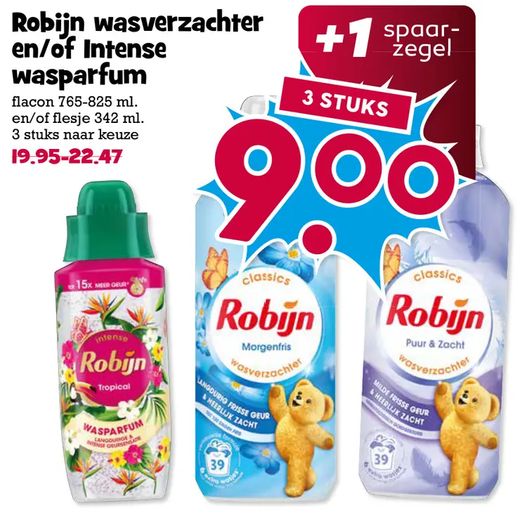 Aanbieding: Robijn wasverzachter en/of Intense wasparfum