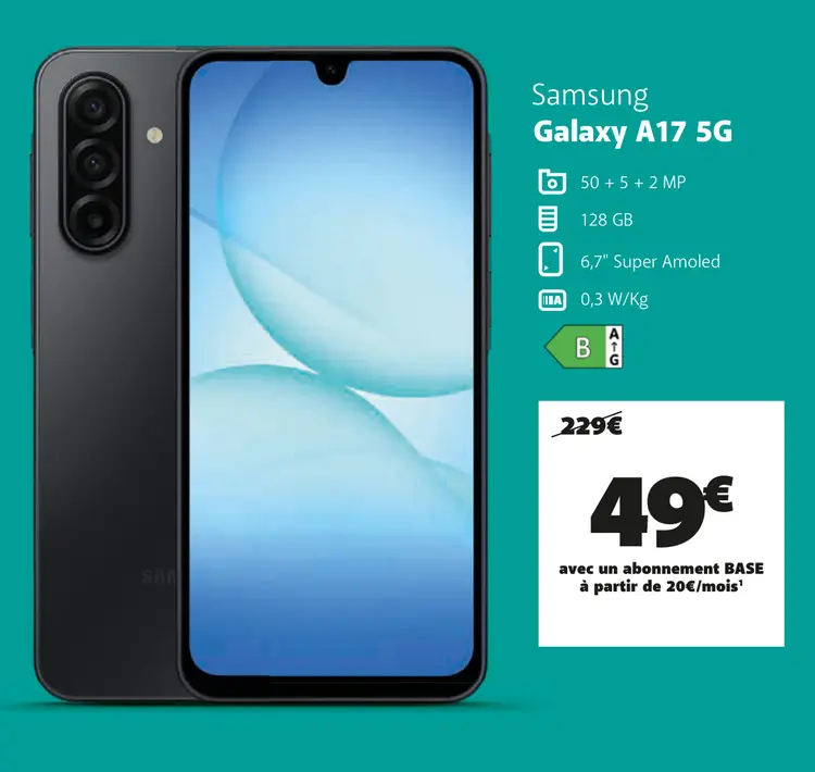 Offre: Samsung Galaxy A17 5G