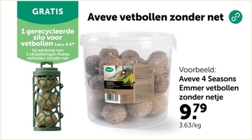 Aanbieding: Aveve 4 Seasons Emmer vetbollen zonder netje