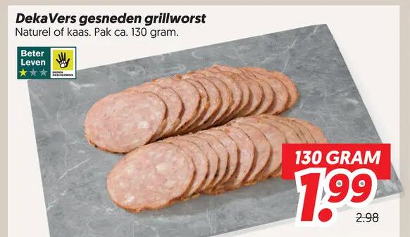 Gesneden grillworst