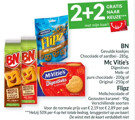 Promotie: Gevulde koekjes, Digestives, Flipz