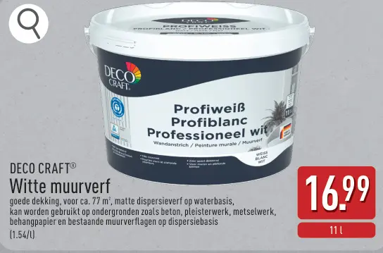 Promotie: Witte muurverf