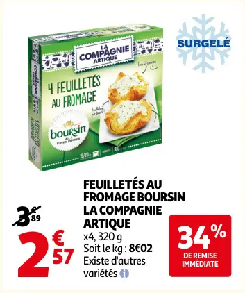 Promotie: Feuilletés au fromage Boursin